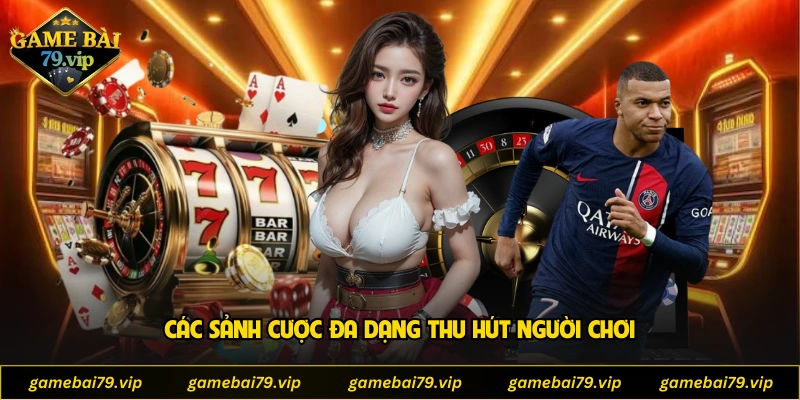 Các sảnh cược đa dạng thu hút người chơi