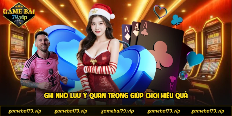 Ghi nhớ lưu ý quan trọng giúp chơi hiệu quả
