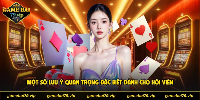 Một số lưu ý quan trọng đặc biệt dành cho hội viên
