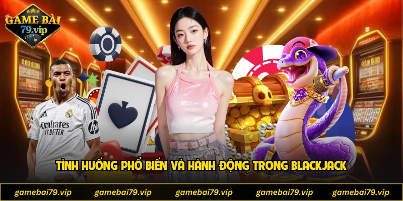 Tình huống phổ biến và hành động trong blackjack