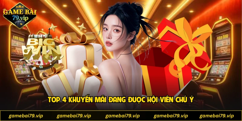 Top 4 khuyến mãi đang được hội viên chú ý